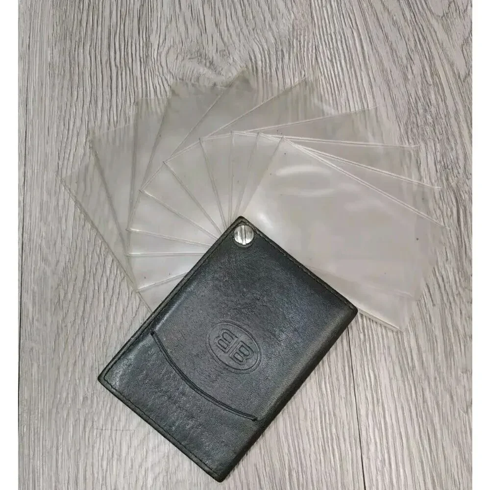 Buxton Card Wallet 10 Plastic Wallet‎ Inserts Holds 20 Card Brown Men's Minimal